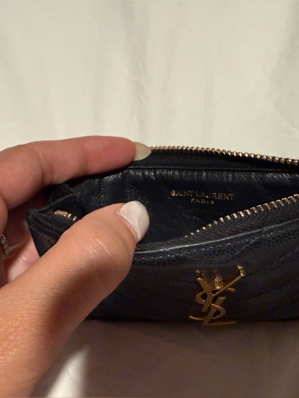 Yves saint laurent ysl wallet Cassandre Matelassé Zipped Card Case in Leather - Picture 4 of 5